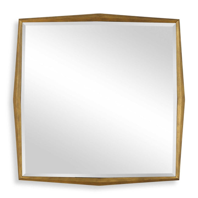 On Point Square Gold Mirror - Uttermost - Square Mirrors by Modest Hut