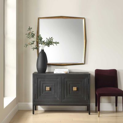 On Point Square Gold Mirror - Uttermost - Square Mirrors by Modest Hut