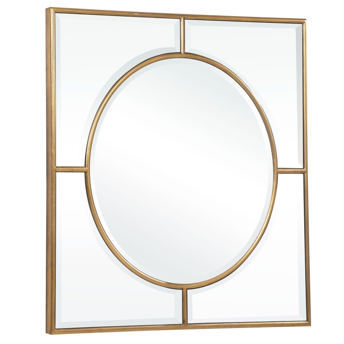 Standford Gold Square Mirror - Uttermost - Square Mirrors by Modest Hut