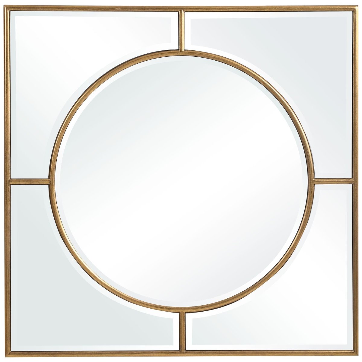 Standford Gold Square Mirror - Uttermost - Square Mirrors by Modest Hut