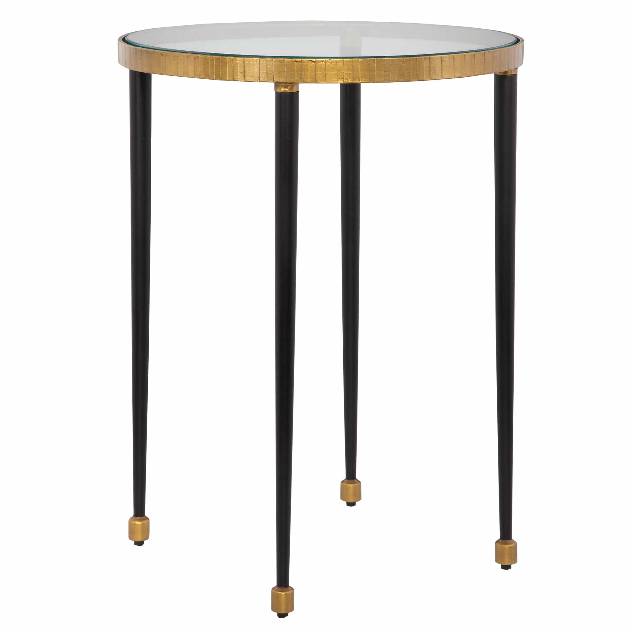 Stiletto Antique Gold Side Table Uttermost