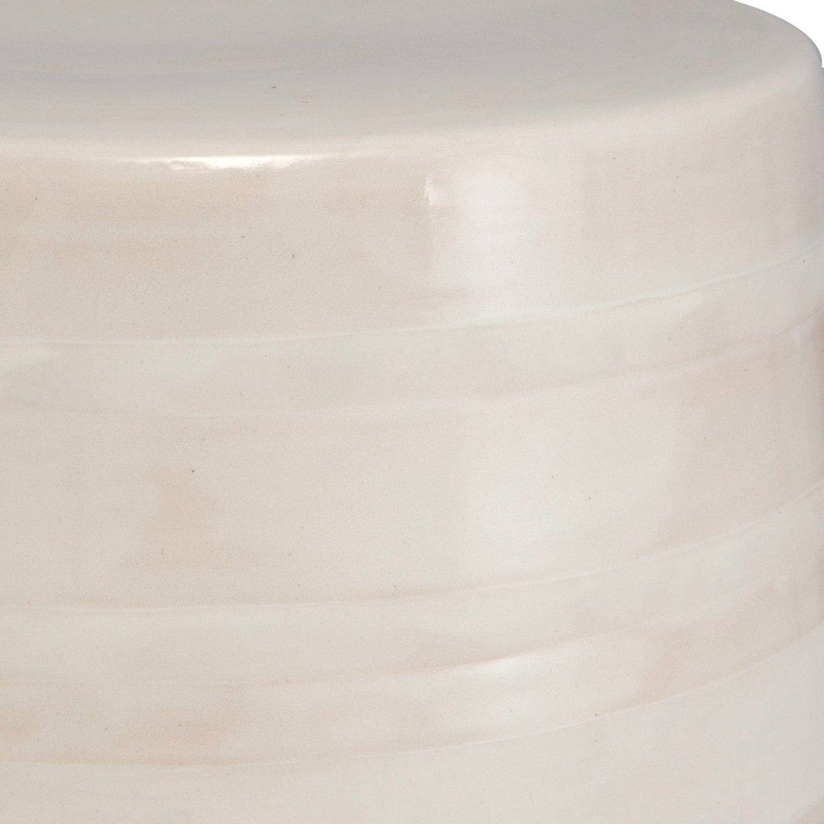 Desert Plains White Glaze Garden Stool - Uttermost - Stools by Modest Hut