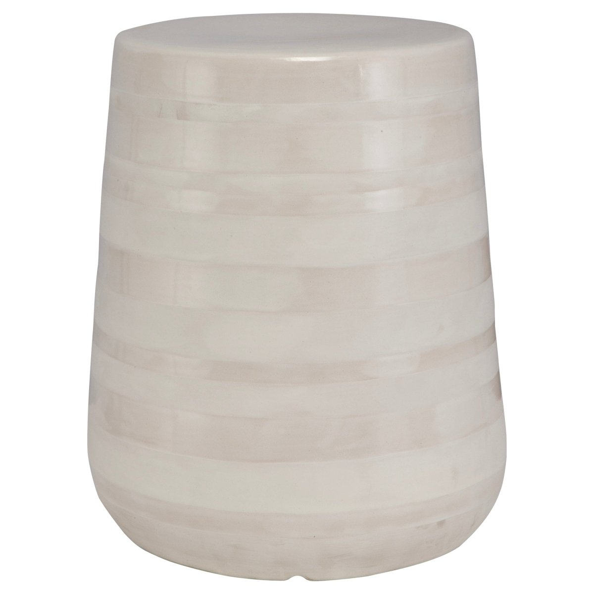 Desert Plains White Glaze Garden Stool - Uttermost - Stools by Modest Hut