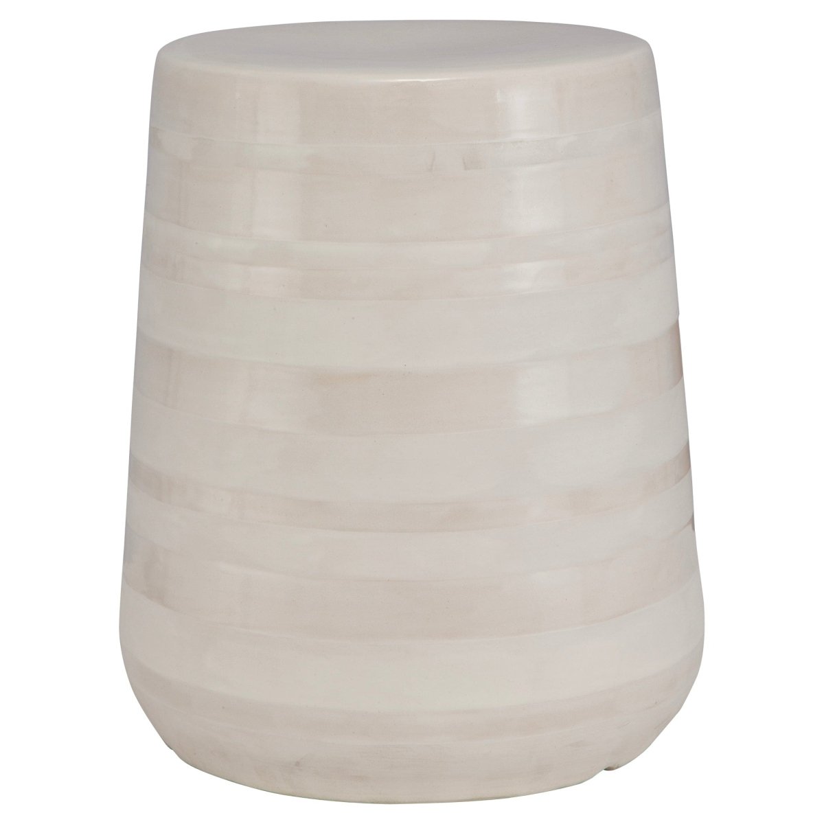 Desert Plains White Glaze Garden Stool - Uttermost - Stools by Modest Hut