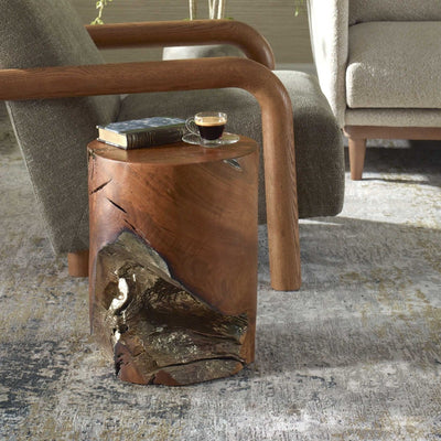 Rafe Wooden Accent Stool - Uttermost - Stools by Modest Hut