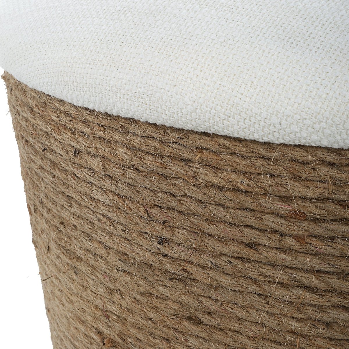 Textured Fabric Removable Top Stool - Uttermost - Stools by Modest Hut