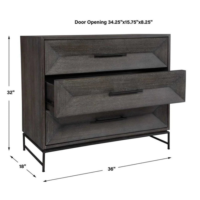 Knox Dark Walnut Accent Chest - Uttermost - Storage Chests by Modest Hut