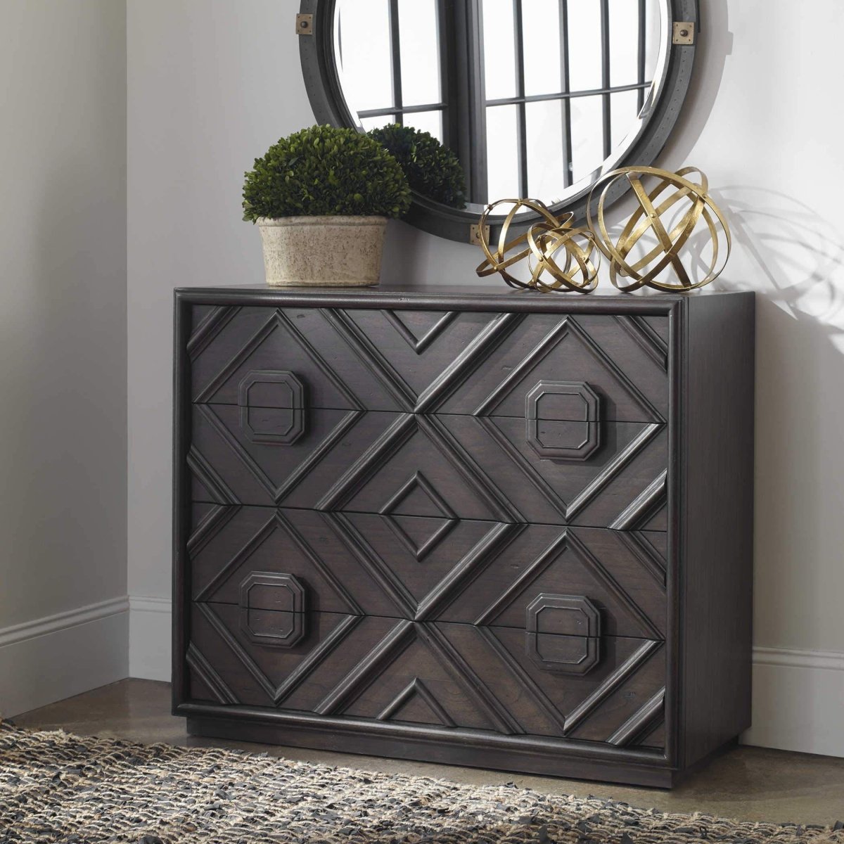 Mindra transitional 4 Door Chest - Uttermost - Storage Chests by Modest Hut