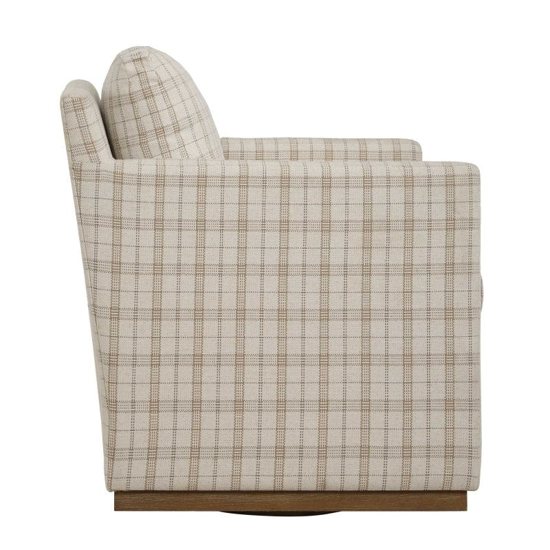 Basie Casual Linen Swivel Chair - Chairs