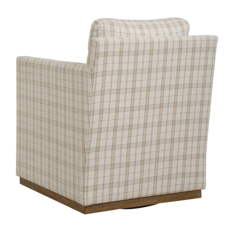 Basie Casual Linen Swivel Chair - Chairs