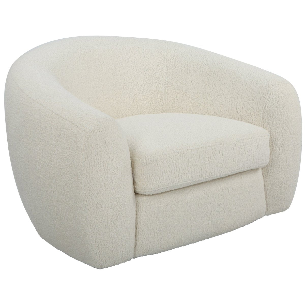 Capra Art Deco White Swivel Chair - Uttermost - Swivel Chairs by Modest Hut