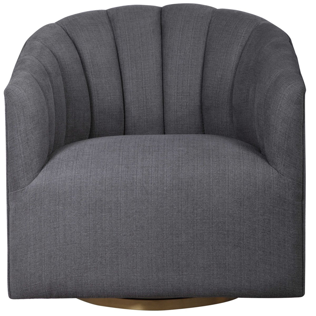 Colbert Charcoal Swivel Chair - Uttermost - Swivel Chairs by Modest Hut