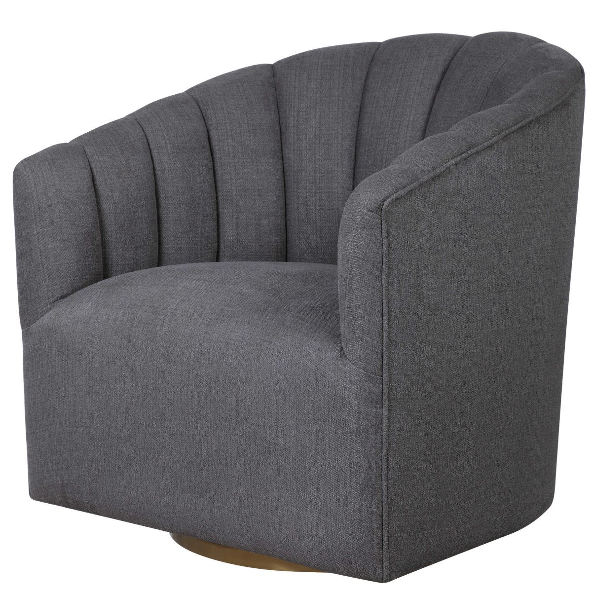 Colbert Charcoal Swivel Chair - Uttermost - Swivel Chairs by Modest Hut