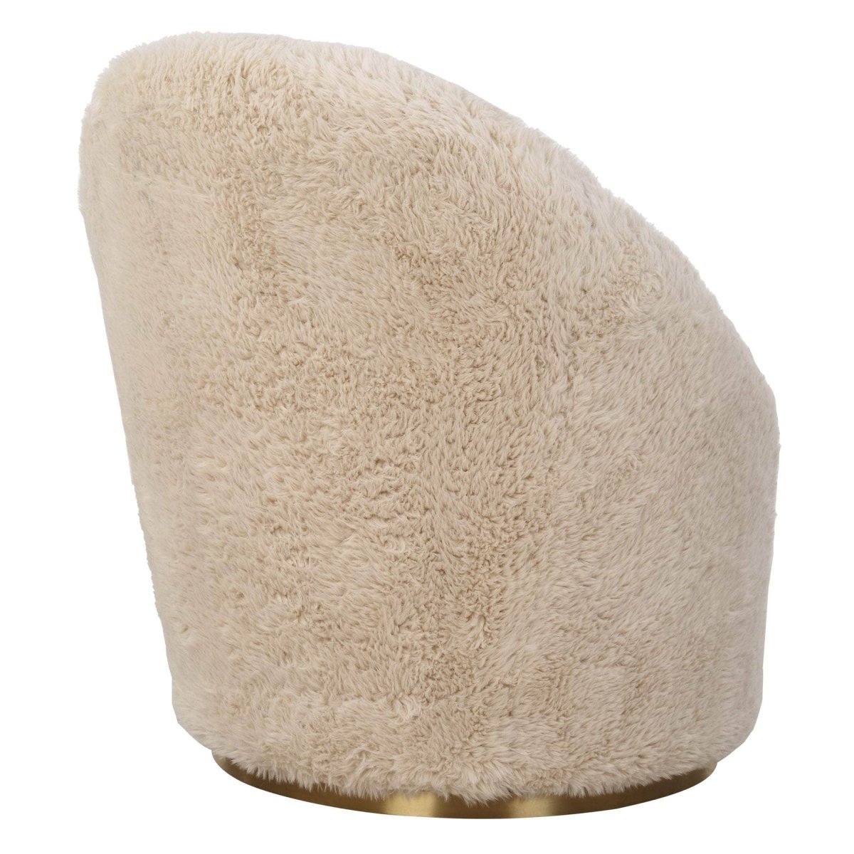 Crue Sheepskin Swivel Chair - Uttermost - Swivel Chairs by Modest Hut