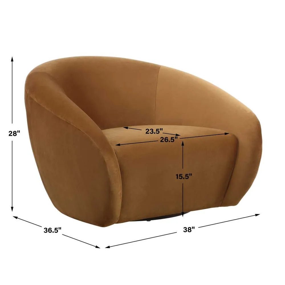 DeSoto Swivel Chair - Uttermost - Swivel Chairs by Modest Hut