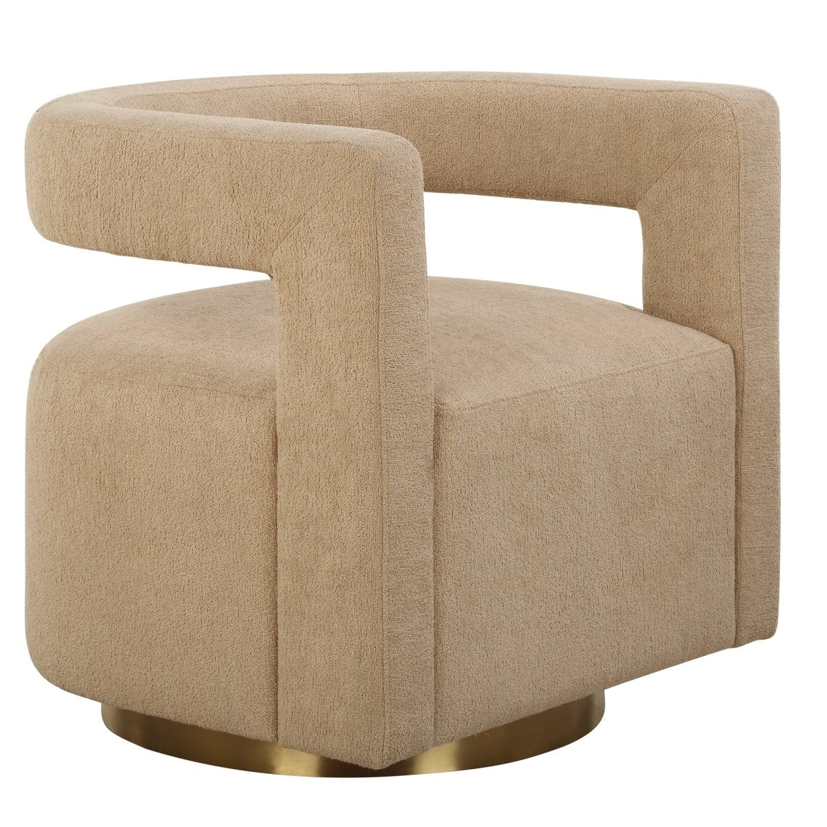 Grounded Modern Swivel Chair - Uttermost - Swivel Chairs by Modest Hut