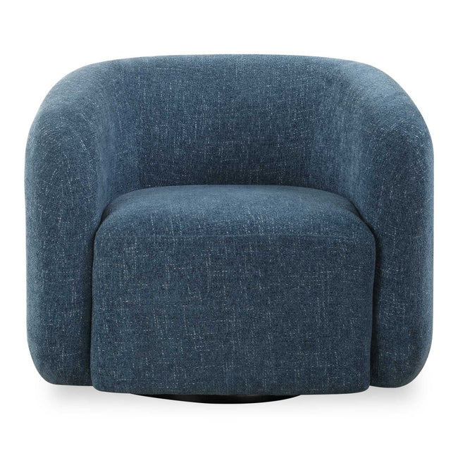 Junie Blue Swivel Barrel Chair - Uttermost - Swivel Chairs by Modest Hut