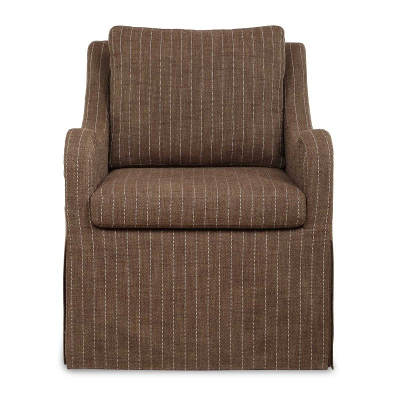 Luisa Pinstripe Swivel Chair - Chairs