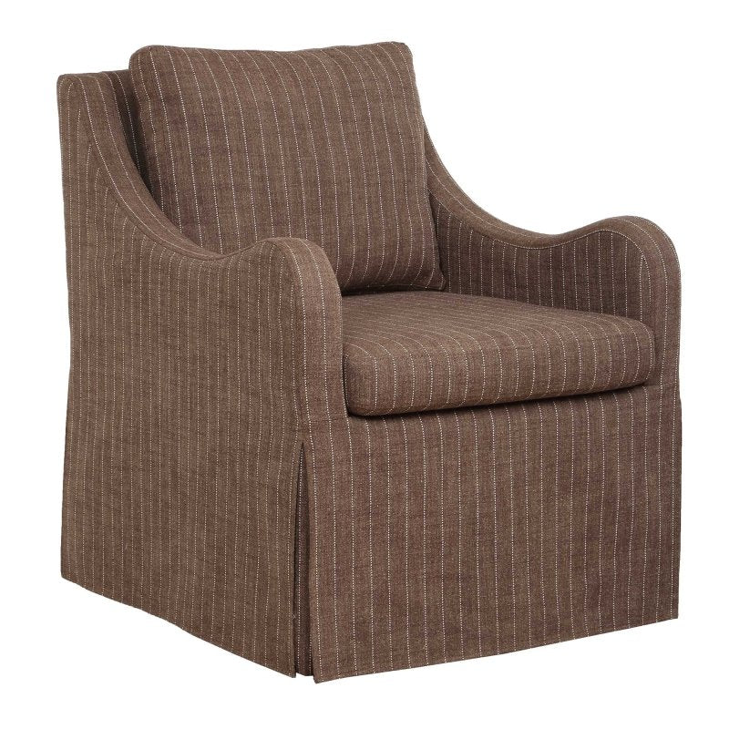 Luisa Pinstripe Swivel Chair - Chairs