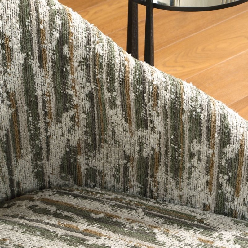 Close-up of the Mari swivel chair upholstery and seat cushion