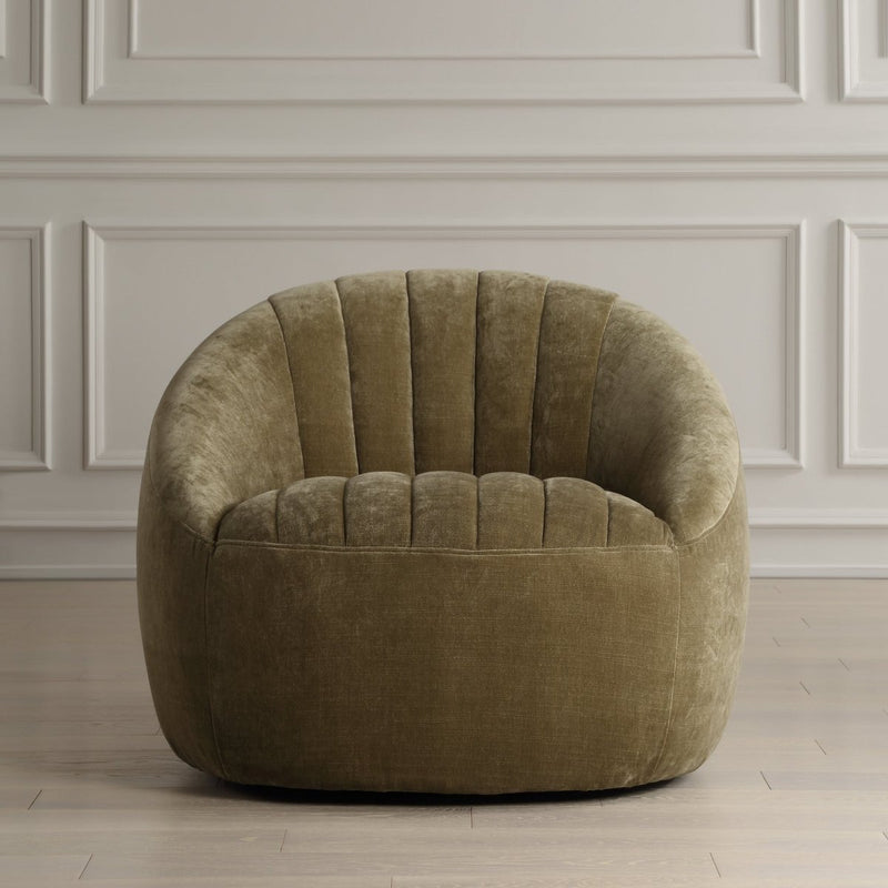 Narrows Moss Green Swivel Chair - Uttermost - Swivel Chairs by Modest Hut