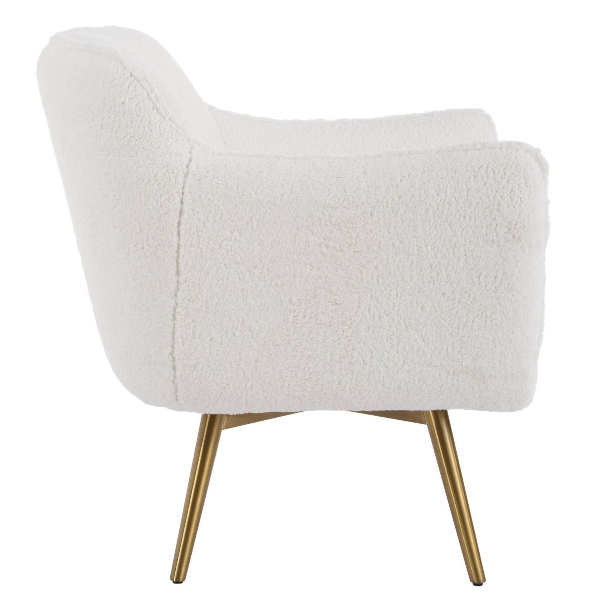 Oasis White Swivel Chair - Uttermost - Swivel Chairs by Modest Hut