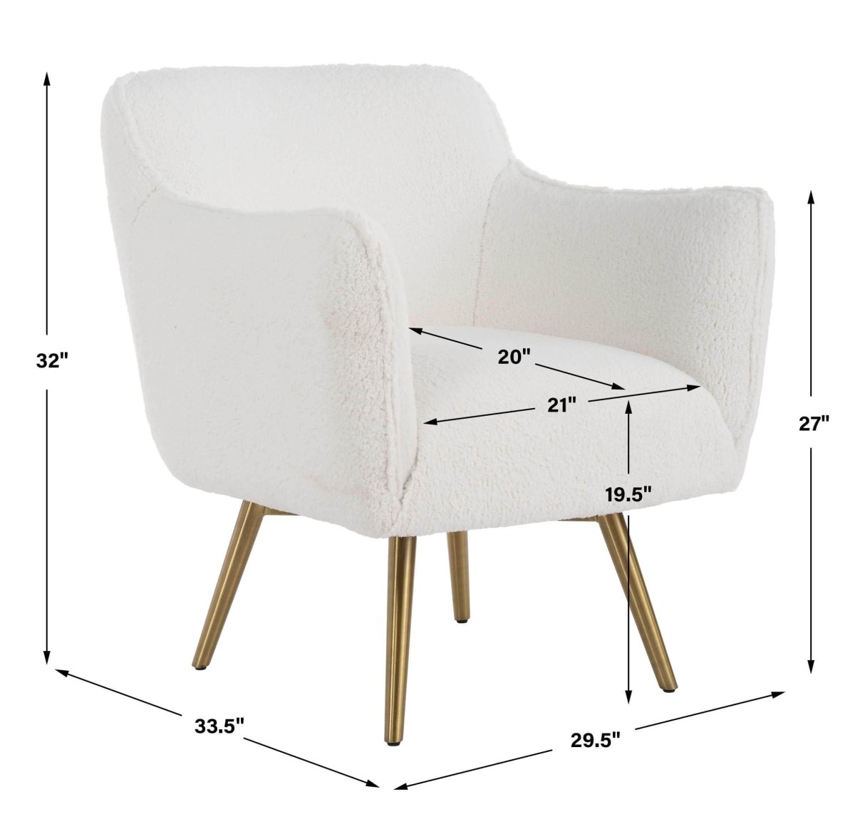 Oasis White Swivel Chair - Uttermost - Swivel Chairs by Modest Hut