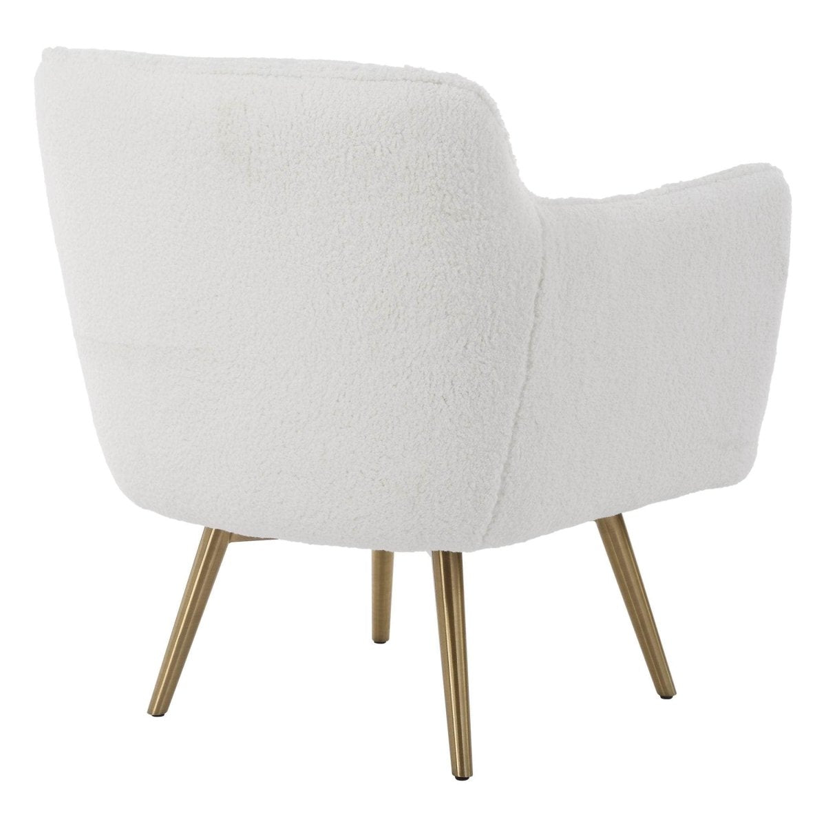 Oasis White Swivel Chair - Uttermost - Swivel Chairs by Modest Hut