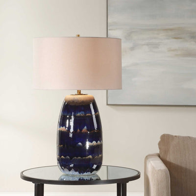 Orleans Blue Glaze Table Lamp - Uttermost - Table Lamp by Modest Hut
