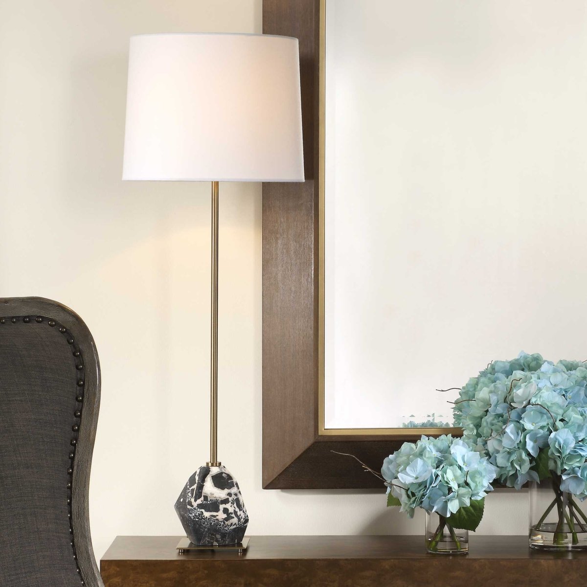 Rowland Panda Marble Buffet Lamp - Uttermost - Table Lamp by Modest Hut