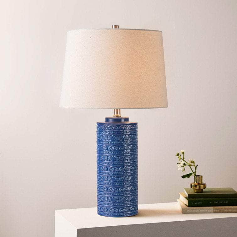 Habibat 24.5"H Boho Modern Ceramic Table Lamp w/ LED Bulb for Bedroom Living Room Country Living Uttermost