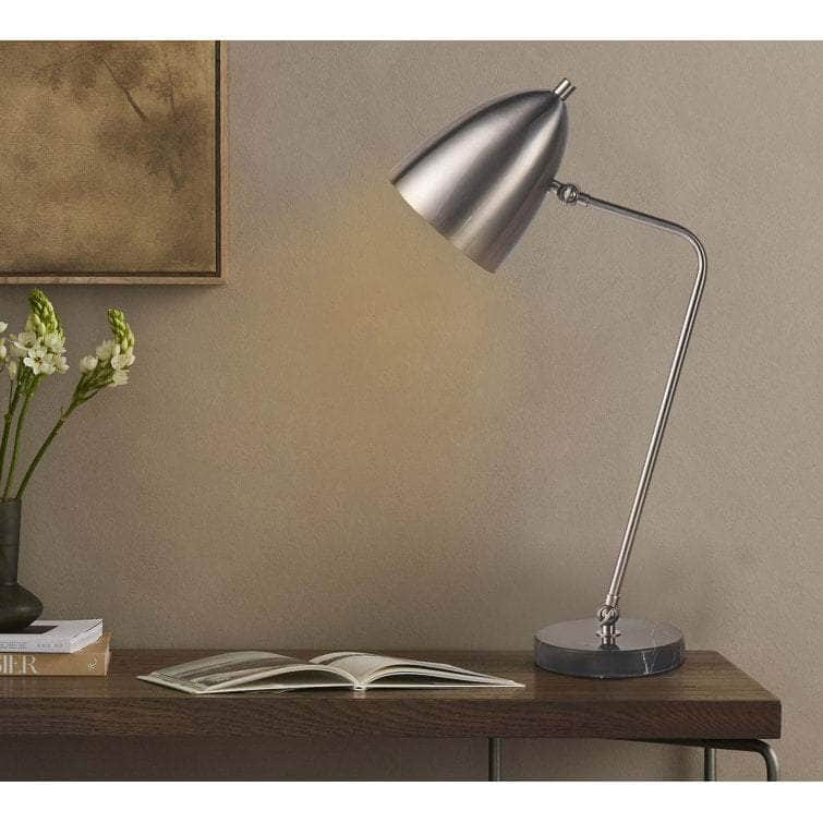 Martiene 22.5" H Industrial Metal Marble Task Table Lamp - Lamps Factory - Table Lamps by Modest Hut