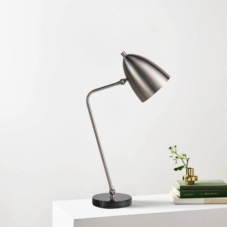 Martiene 22.5" H Industrial Metal Marble Task Table Lamp - Lamps Factory - Table Lamps by Modest Hut