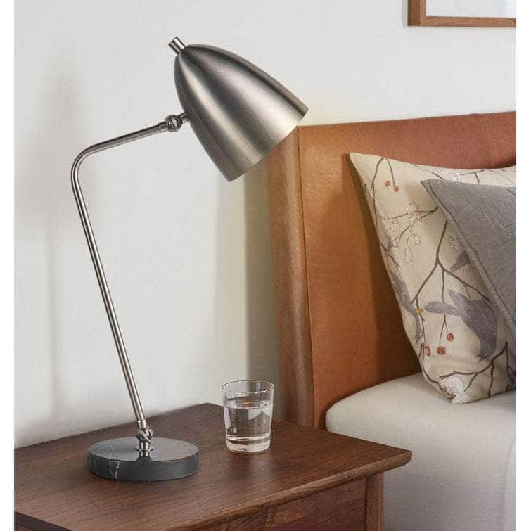 Martiene 22.5" H Industrial Metal Marble Task Table Lamp - Lamps Factory - Table Lamps by Modest Hut