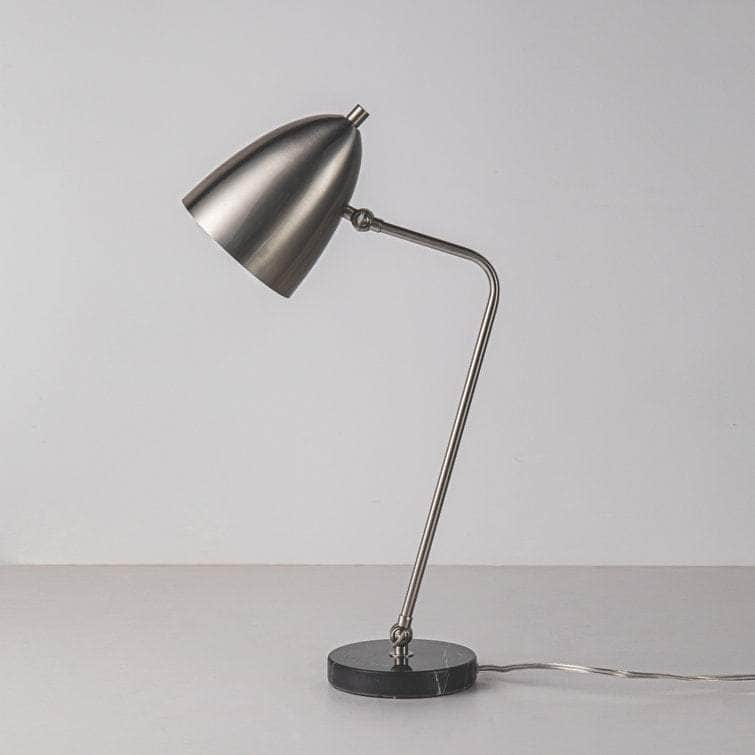 Martiene 22.5" H Industrial Metal Marble Task Table Lamp - Lamps Factory - Table Lamps by Modest Hut