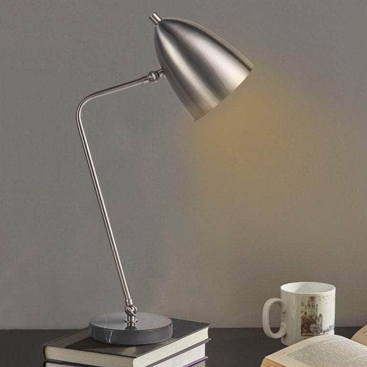 Martiene 22.5" H Industrial Metal Marble Task Table Lamp - Lamps Factory - Table Lamps by Modest Hut