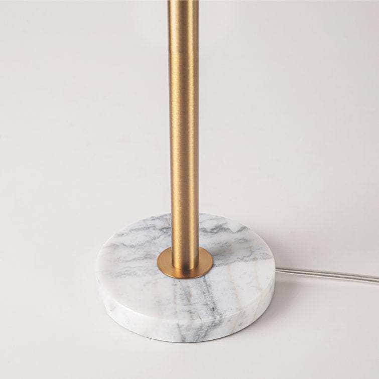 Maudestine 27"H Luxury Marble Table Lamp w/ Faux Fur Shade w/ LED Bulb - Lamps Factory - Table Lamps by Modest Hut