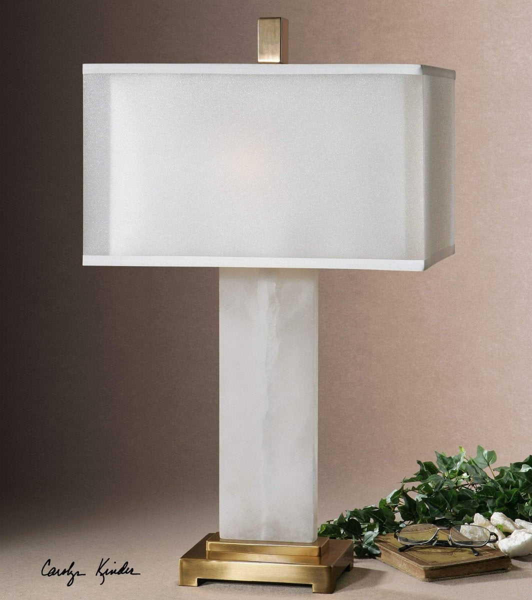 Alabaster Table Lamp - Uttermost - Table Lamps by Modest Hut