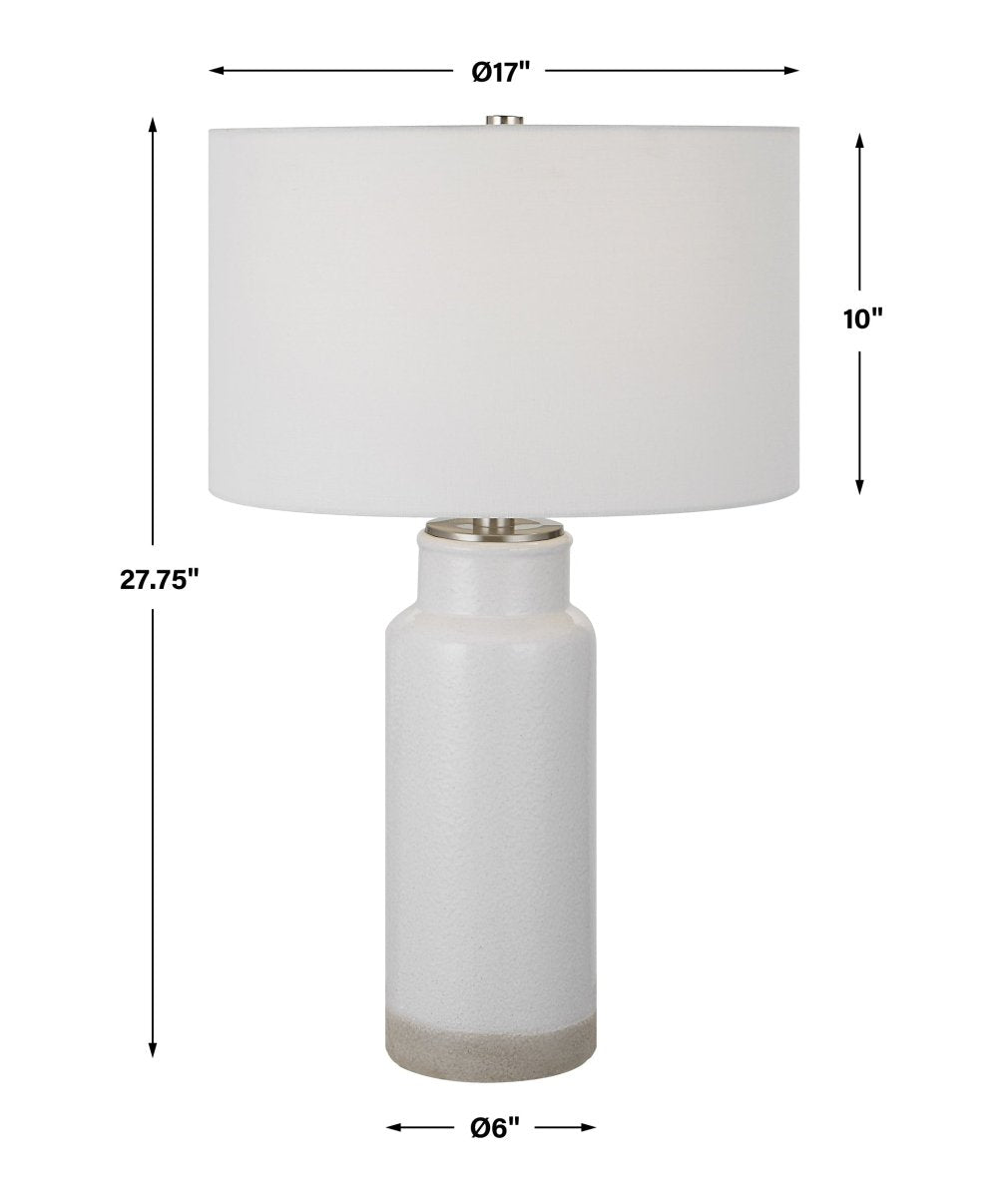 Albany White Farmhouse Table Lamp - Uttermost - Table Lamps by Modest Hut