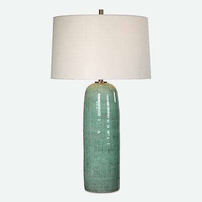 Andale Crackled Teal Table Lamp - Uttermost - Table Lamps by Modest Hut
