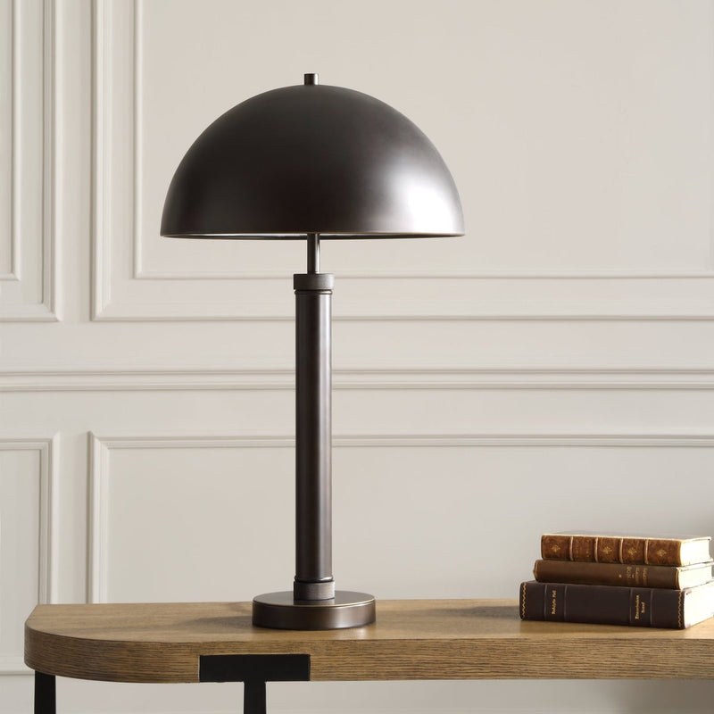Antique Brass Metal Table Lamp with Knurling - Uttermost - Table Lamps by Modest Hut