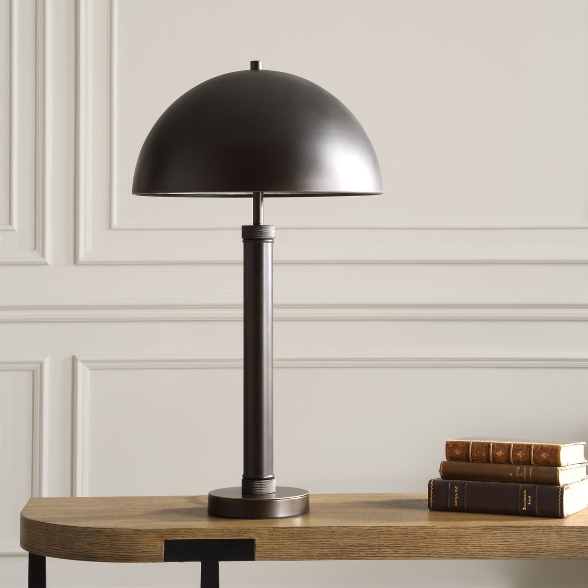 Antique Brass Metal Table Lamp with Knurling - Uttermost - Table Lamps by Modest Hut