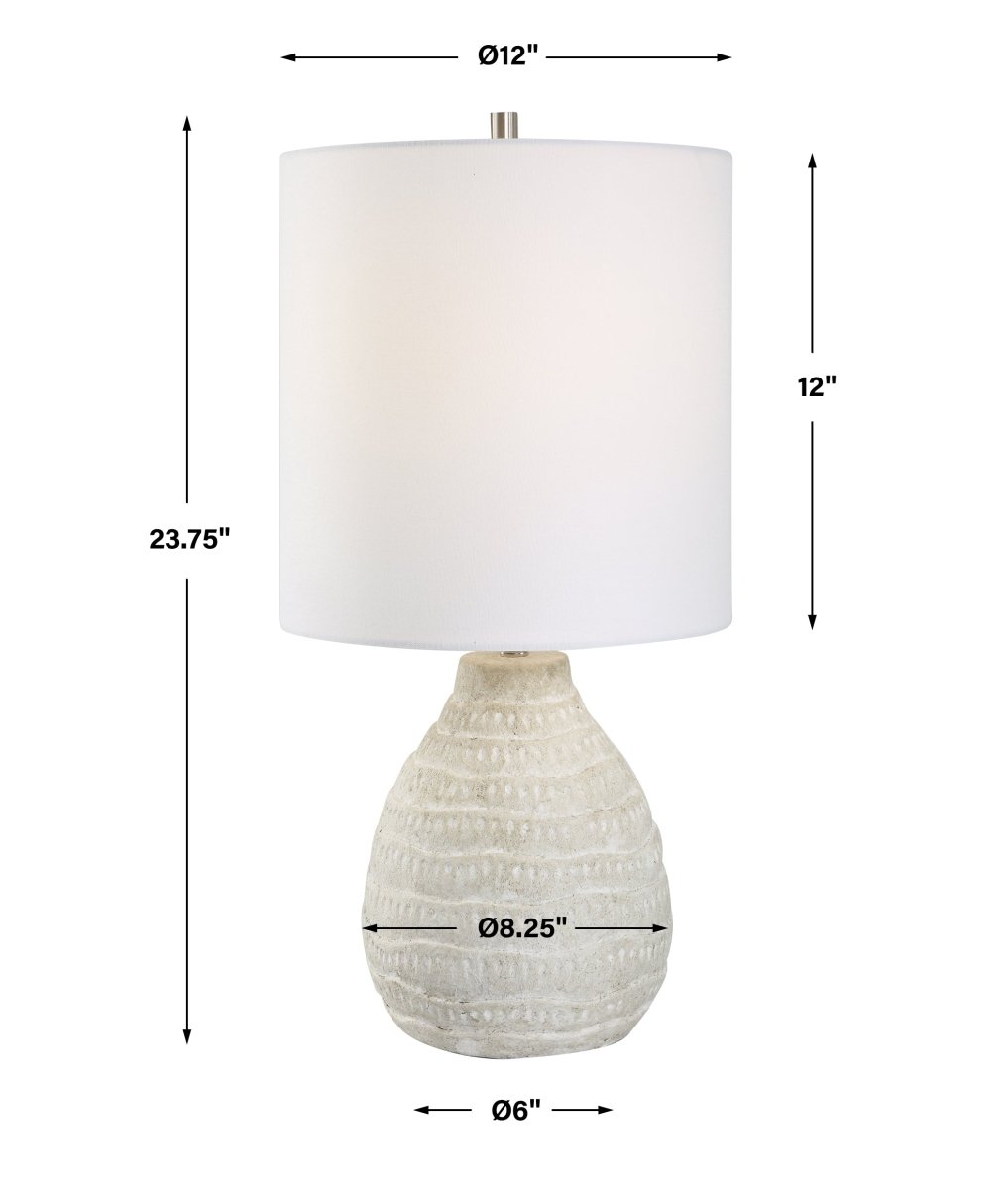 Antique White Porcelain Ceramic Table Lamp - Uttermost - Table Lamps by Modest Hut