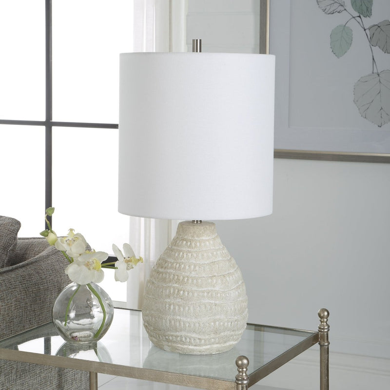 Antique White Porcelain Ceramic Table Lamp - Uttermost - Table Lamps by Modest Hut