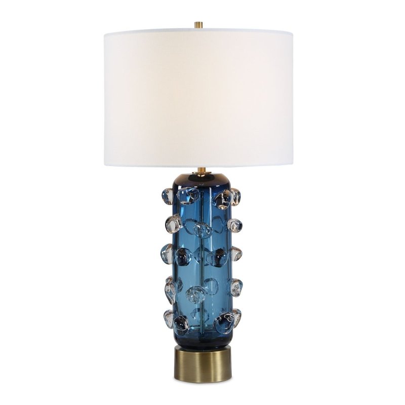 Aura Blue Glass Table Lamp by Uttermost