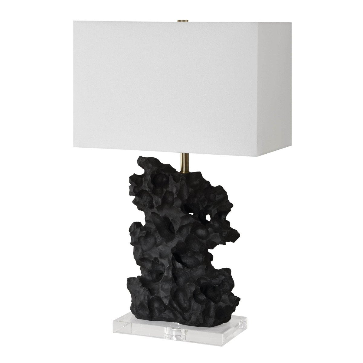 Basalt Black Stone Table Lamp - Uttermost - Table Lamps by Modest Hut