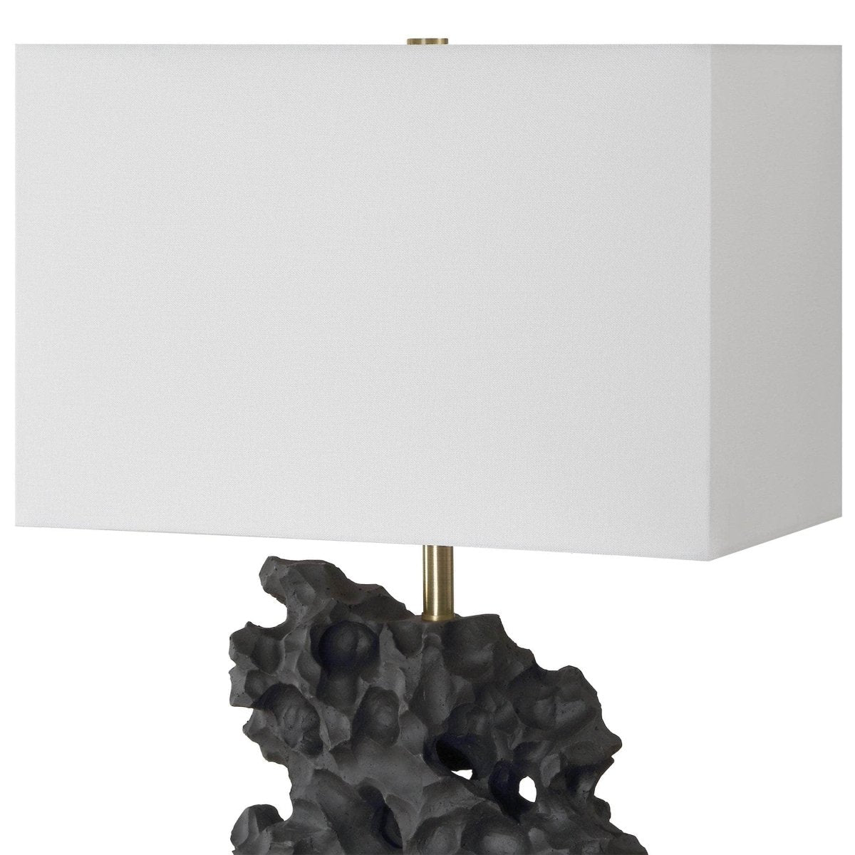 Basalt Black Stone Table Lamp - Uttermost - Table Lamps by Modest Hut