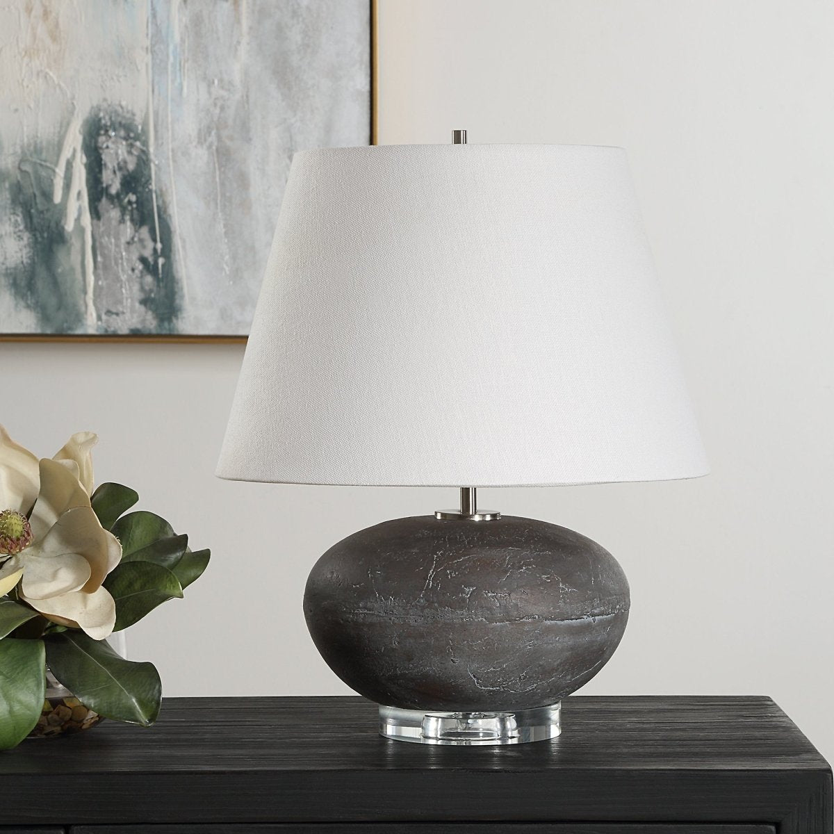 Beckley Gray Stone Table Lamp - Uttermost - Table Lamps by Modest Hut