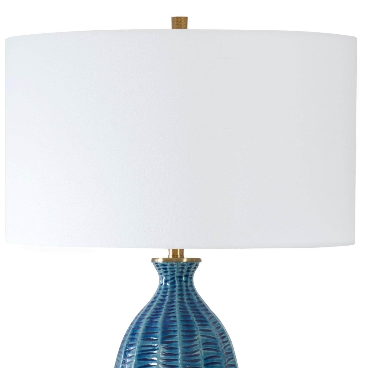 Bixby Blue Table Lamp - Uttermost - Table Lamps by Modest Hut