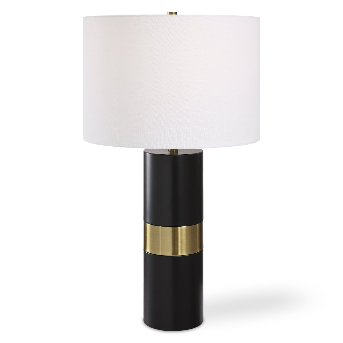 Black Metal Table Lamp with Gold Accents - Uttermost - Table Lamps by Modest Hut